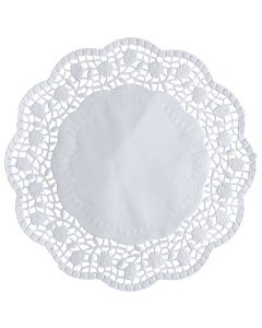 Napperon en papier - Rond - 180 mm - Blanc : PAP STAR Lot de 100 Visuel