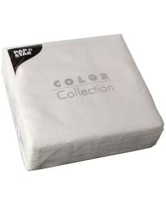 Serviette de table 33 x 33 cm 1 couche Blanc PAP STAR Lot de 100