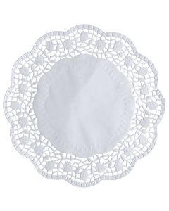 Napperon en papier - Rond - 200 mm - Blanc : PAP STAR Lot de 100 Visuel