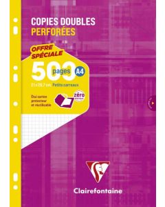 CLAIREFONTAINE Copies doubles Petits Carreaux - 210 x 297 mm