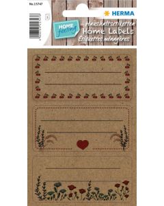 Étiquettes adhésives rondes - diamètre 60 mm - brun naturel HERMA Lot de 360 - photo