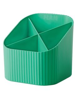 Photo Pot à crayons Multipot Economy - Bleu transparent : HELIT H6390230