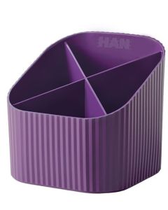 Photo Pot à crayons Multipot Economy - Bleu transparent : HELIT H6390230