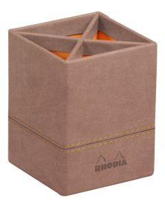 Pot à crayons 4 compartiments - Noir/Orange RHODIA