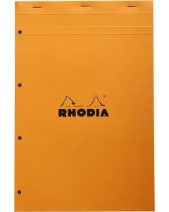 Bloc-Notes quadrillé et perforé - 210 x 318 mm A4+ : RHODIA N°20 Couverture Orange Visuel