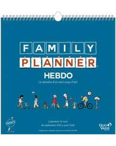 Planning familial - Calendrier 2025/2026 Hebdomadaire QUO VADIS