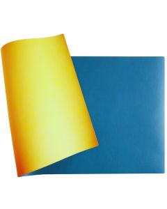 Sous-mains Bicolore de bureau - 400 x 800 mm - Safran/Turquoise : EXACOMPTA Bee Blue image