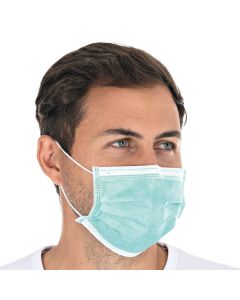 Masque de soins avec étrier nasal - Type II - Blanc : HYGOSTAR Lot de 50 Visuel