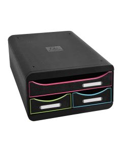 Module de rangement 3 tiroirs - Small Box - Noir/Arlequin : EXACOMPTA Black Office image