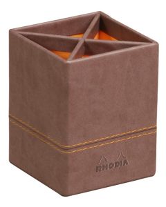 Pot à crayons 4 compartiments - Noir/Orange RHODIA