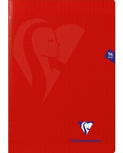Cahier A4 - 96 pages - Grands Carreaux - Rouge CLAIREFONTAINE Mimesys