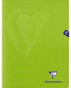 Cahier 24 x 32 cm - 48 pages - Petits Carreaux - Vert CLAIREFONTAINE Mimesys