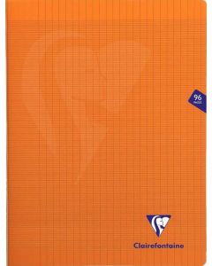 Cahier 24 x 32 cm - 96 pages - Grands Carreaux - Orange CLAIREFONTAINE Mimesys