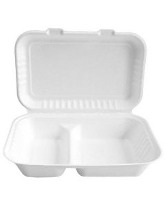 Photo Boîte à repas en canne à sucre - 2 compartiments NATURE STAR 