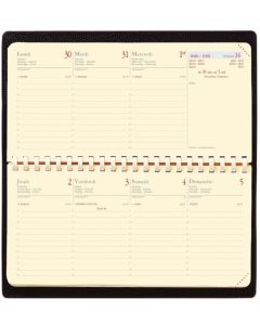 Agenda Semainier de poche 2026 à spirale - 88 x 170 mm QUO VADIS Planital
