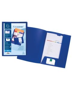 43502E EXACOMPTA Kreacover : Chemise personnalisable - Bleu