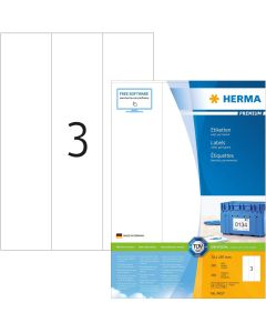 Étiquettes adhésives - 70 x 297 mm - Blanc : HERMA Premium Lot de 300 Image