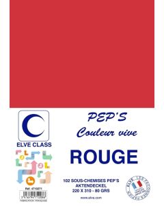 Sous-Chemise pour dossier A4 - Rouge ELVE Pep's Lot de 102