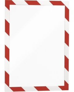 Cadre d'affichage magnétique auto-adhésif - A4 - Rouge/Blanc : DURABLE Lot de 2 Modèle