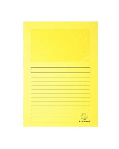 Chemises à fenêtre - Jaune : EXACOMPTA Super Lot de 100