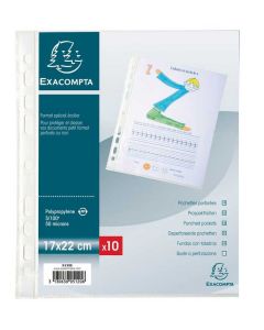 5120E Pochettes perforées Exacompta 17 x 22 cm vertical