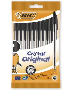 Stylo à bille Cristal Original - Encre Noire BIC Lot de 10