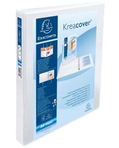 EXACOMPTA 51822E : Classeurs personnalisables avec 3 pochettes - Blanc