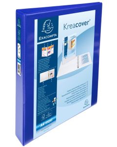 EXACOMPTA 51846BE : Classeurs personnalisables avec 3 pochettes - Bleu - Dos de 47 mm