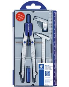 Compas scolaire Noris 550 02-  Bleu/Argent - 4 pièces STAEDTLER