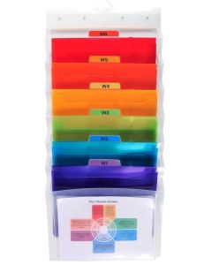 Trieur dépliable mural - 6 compartiments - Incolore EXACOMPTA Crystal Déplié