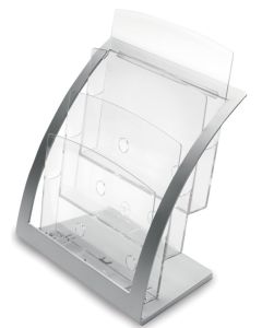 Porte-brochures à dos plat - 1 compartiment - A5 portrait DEFLECTO