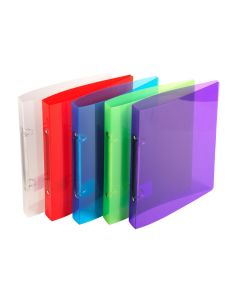 698E Classeurs format écolier Crystal - 230 x 200 mm Assortiment
