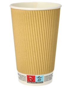 Gobelets jetables en carton - 0,20 L - Noir: STARPAK Ripple Wall Lot de 25 Visuel