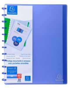 Protège-documents amovibles translucide de 60 vues - Bleu EXACOMPTA Image