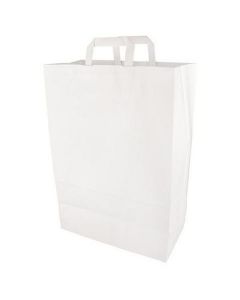Sac en Papier - 320 x 170 x 440 mm - Kraft Blanc PAPSTAR Lot de 50 image