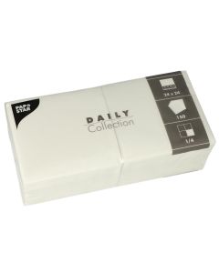 Serviettes de table Cocktail - 24 x 24 cm - Blanc PAP STAR
