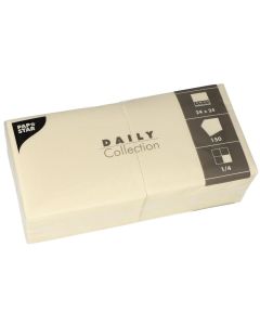 Serviette de table Cocktail - 24 x 24 cm - Crème PAP STAR