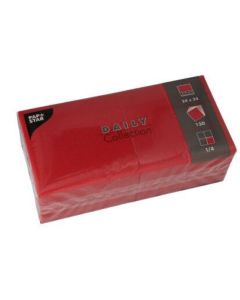 Serviette de table Cocktail - 24 x 24 cm - Bordeaux PAP STAR 