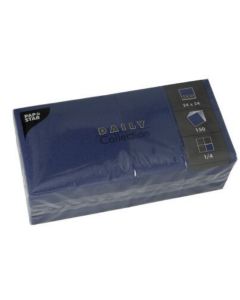 Serviette de table Cocktail - 24 x 24 cm - Bleu PAP STAR Lot de 150