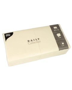 Lot de 150 Serviettes de table unies - Crème PAP STAR
