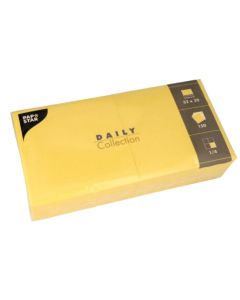 Lot de 150 Serviettes de table unies - Jaune PAP STAR