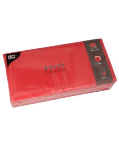 Lot de 150 Serviettes de table unies - Rouge PAP STAR