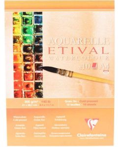 Bloc étude aquarelle A4 - 210 x 297 mm - Lot de 5 : CLAIREFONTAINE Etival image