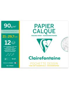 Papier Calque 90/95 g - A4 CLAIREFONTAINE Lot de 12 feuilles Exemple