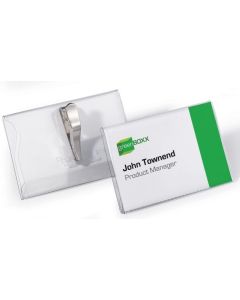 Lot de 25 Badges avec une pince crocodile - 90 x 54 mm : DURABLE Visuel