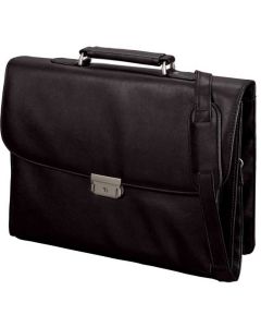 Cartable en simili-cuir noir - CANTANA ALASSIO