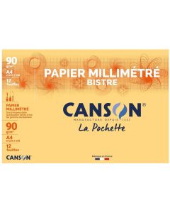 Papier Millimétré A4 CANSON Lot de 12 feuilles