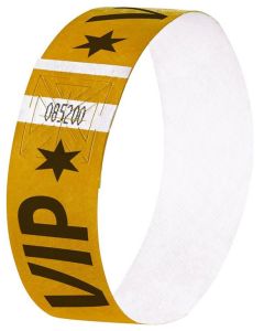 Bracelets d'identification VIP Or SIGEL Super Soft  Lot de 120 (EB217)