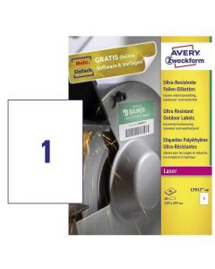 Étiquettes ultra résistantes A4 - 210 x 297 mm AVERY Lot de 40
