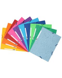 Chemise à élastiques 3 rabats Carte lustrée 400g - Assortiment EXACOMPTA Visuel